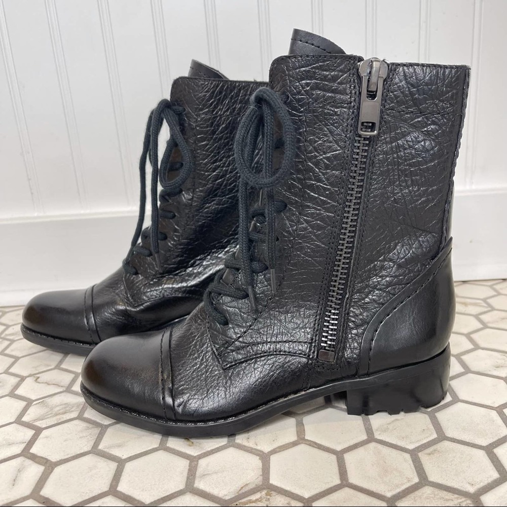 Franco Sarto Combat Boot , NWOB Black Size 6 Goth aesthetic